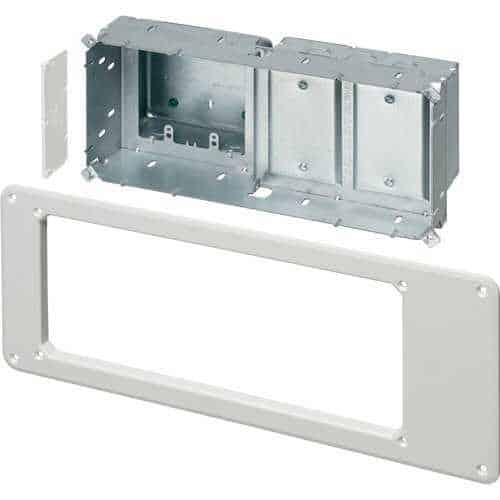 Arlington TVBS613 Steel Recessed TV Box for Power and Low Voltage, 4-Gang, White