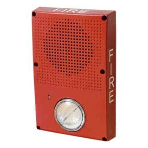 Edwards Signaling WG4RF-SVMHC Genesis WG4 Series Speaker Strobe, FIRE Marking, High Candela, Red