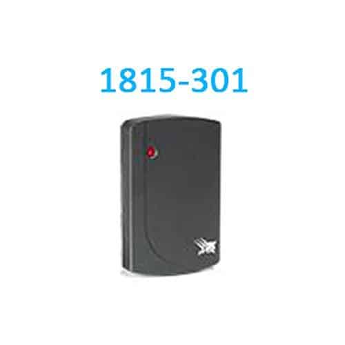 Black electronic device with a red light on a white background, featuring the number '1815-301'.