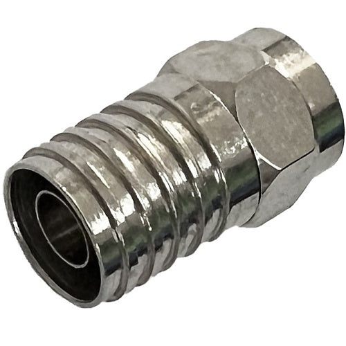 ADI PRO 0E-FH6QTP F Plug Hex Crimp Quad Shield 50 Ohms, 10-Pack