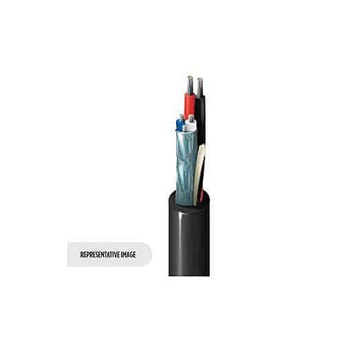Belden 1502P 010Z500 22/2 Pair, 18/2 Multimedia Control Cable, Plenum, 500' (152.4m) ReelTuff Box, Black