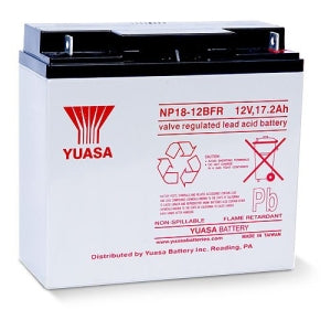 Yuasa NP1812B-FR 12V, 17.2Ah Rechargeable SLA Battery, Terminals, Flame Retardant