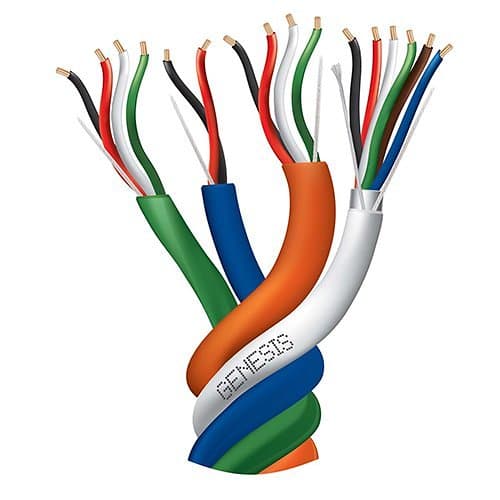 Genesis 21951099 Riser Profusion Access Control Cable, Shielded, CL3R, FPLR, CMR, FT4, Sunlight Resistant, 1000' (304.8m), Reel, Unjacketed