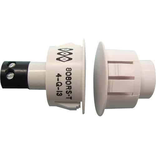 GRI 8080RS-T-W 3/4" Recessed Stubby Steel Door Switch Set with Terminals, 5/8" Gap, 10W, 200VDC, 0.50A, Closed, N/O, A, White