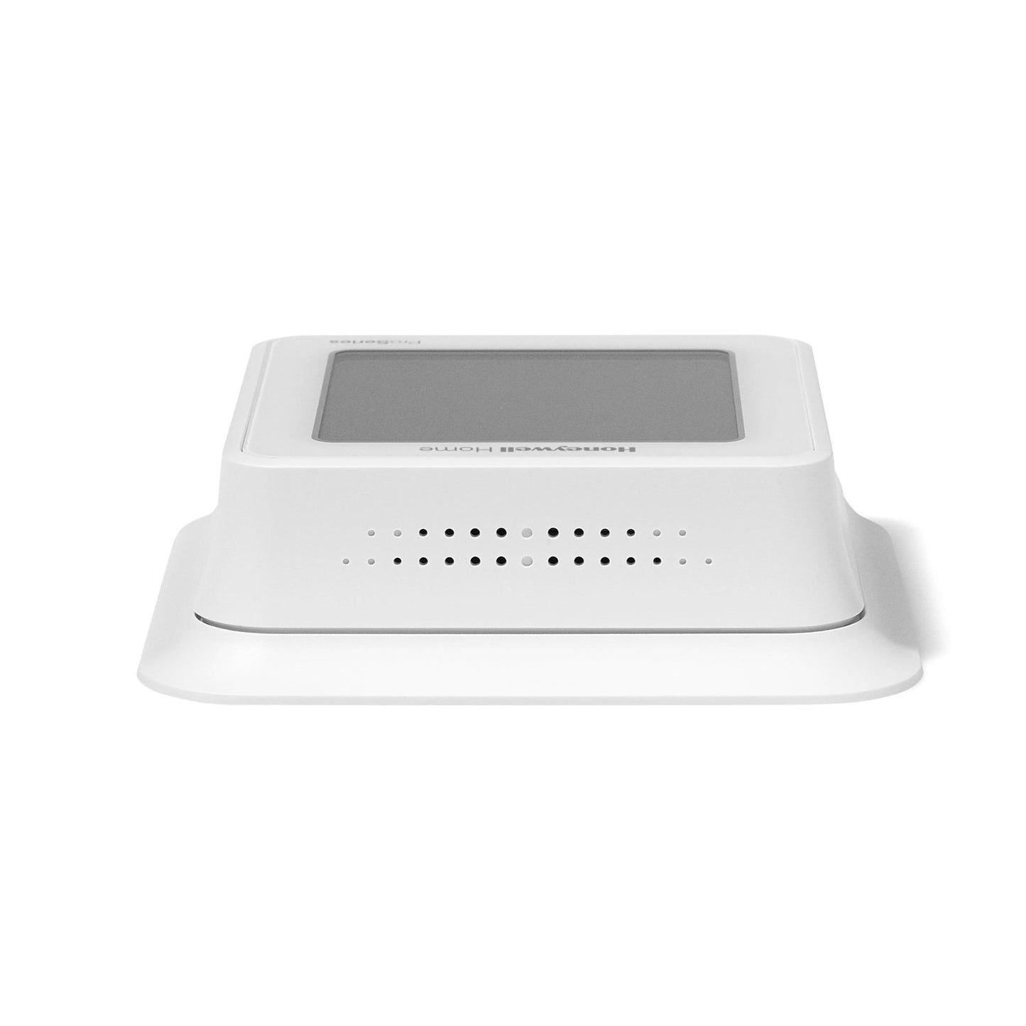 White electronic device with a screen on a white background