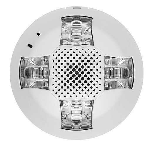 Kidde EGCAVWN Genesis EGC Ceiling Horn/Strobe, 15-115cd, White, No Marking. Room Side Wiring Plate Included