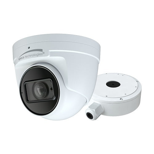 Speco H8T8M 8MP HD-TVI Turrent Camera, 2.8-12mm Varifocal Lens, IP67, White