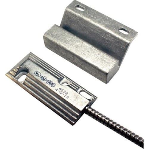 GRI 4532CL Miniature Overhead Door Switch Set, Gap up to 1/2", 24" Armored Cable Standard