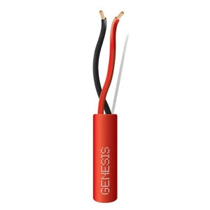 Genesis 45131004 14/2 Solid Plenum Fire Alarm Cable, Unshielded, FPLP, CL3P, FT6, 1000' (304.8m), Reel, Red (Replaces 4513104P)