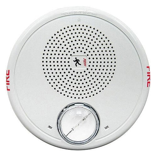 Kidde GCHFWA-S7VMA GC Series Genesis High Fidelity Ceiling Speaker-Strobe, "ALERT" Text Marking, Amber Lens, White