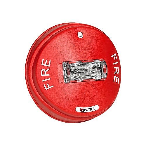 Potter CS-24R 24VDC Ceiling Mount Selectable Strobe, Red