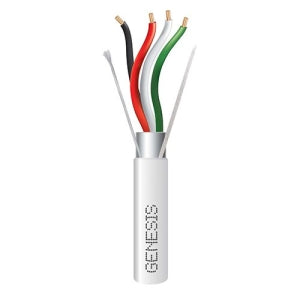 Genesis 32151112 18/4 Stranded Shielded Plenum Cable, CL3P, FPLP, CMP, FT6, 1000' (304.8m), REELEX Pull Box, Natural White