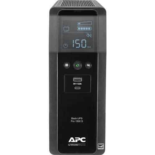APC power station with digital display on a white background