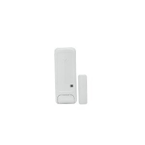 Wwireless door and window contact sensor on a white background