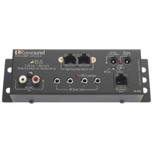 Russound A-H2 1-Source, 2-Zone Surface Mount Hub