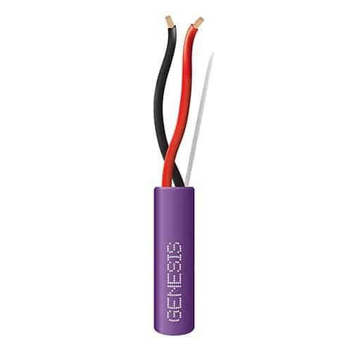 Genesis 52505510 16/2 Stranded Riser Speaker Cable, Unshielded, CL3R, CMR, FT4, Sunlight Resistant, 500' (152.4m), REELEX Pull Box, Purple