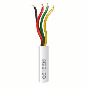 Genesis 21031101 22 AWG 4C Solid Riser Cable, White, 1000' REELEX Pull Box (Replaces 11331101)