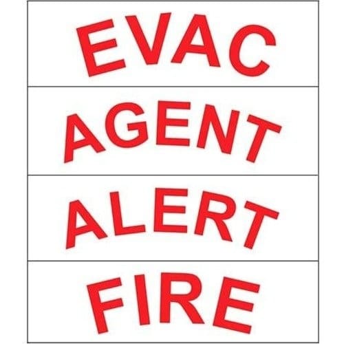 System Sensor DECAL-RC SpectrAlert Advance Red Decals for White non-pad printed Ceiling Mount Devices, 15 per Box