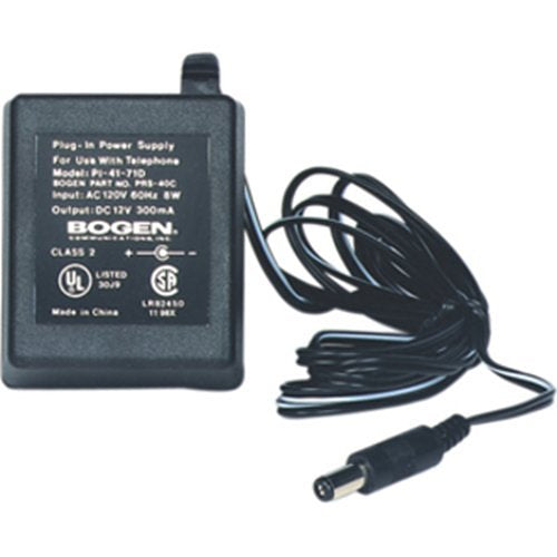 Bogen PRS40C 12VDC, 300mA Power Supply