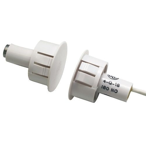 GRI GI-E19512WGW 3/4" Steel Door Recessed Switch Set (10 pack) , Wide Gap, 5W, 175VDC, 0.25 Amp, DPDT, X 2, White