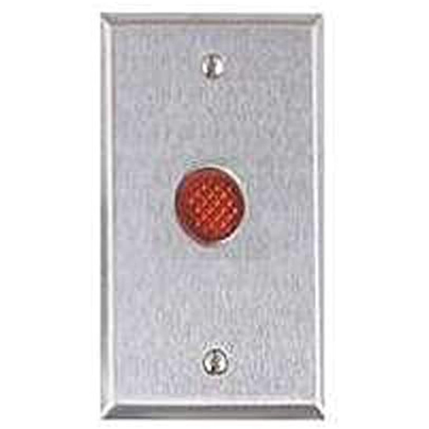 Alarm Controls RP-28L Remote Wall Plate with 1/2" Red LED, Single Gang, Stainless Steel