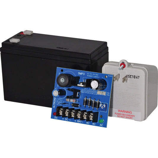 Altronix SMP312CX Power Supply Charger with BT126 and TP1640, Single Output, 6/12/24VDC at 2.5A, Board