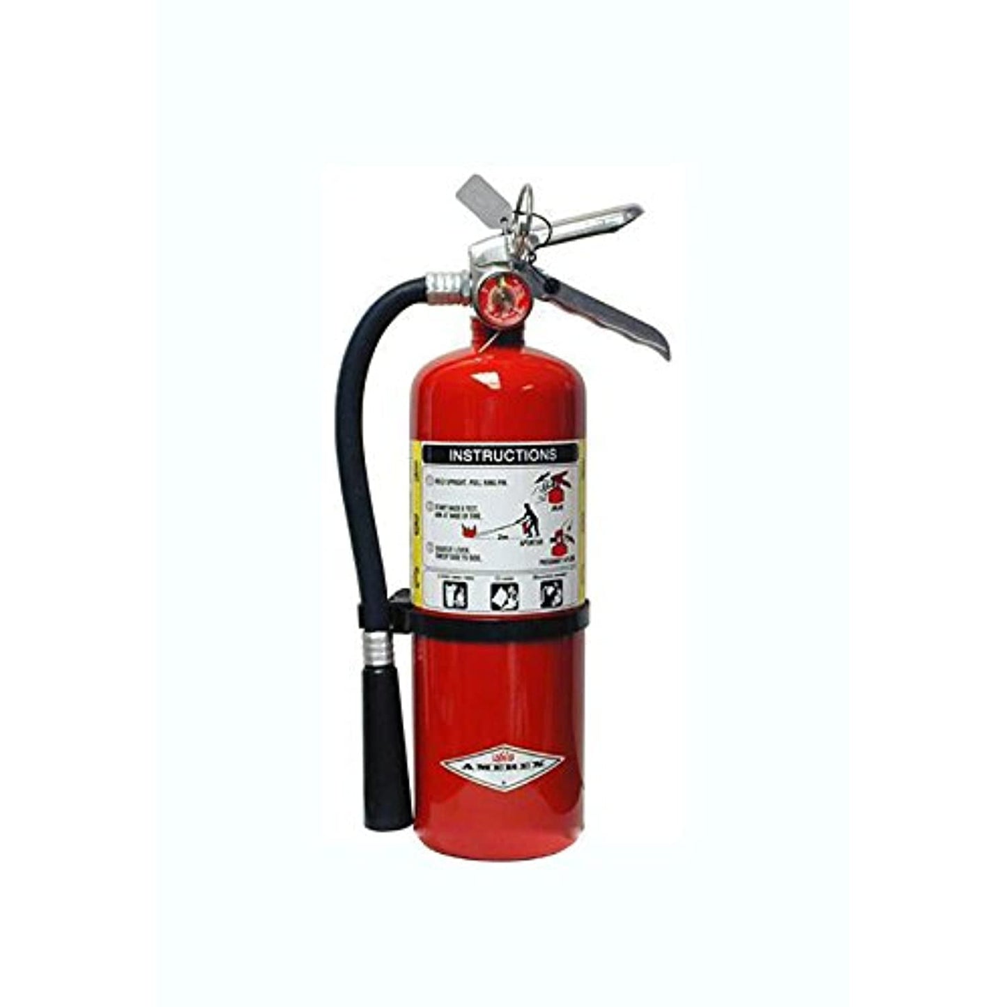 Amerex B441, 10lb ABC Dry Chemical Class A B C Fire Extinguisher with Brass Valve