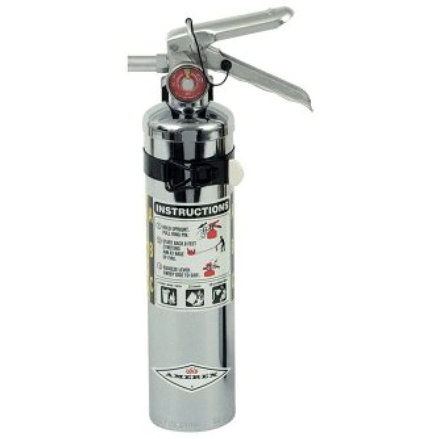 Amerex B417TC ABC Dry Chemical 2.5LB Fire Extinguisher Chrome