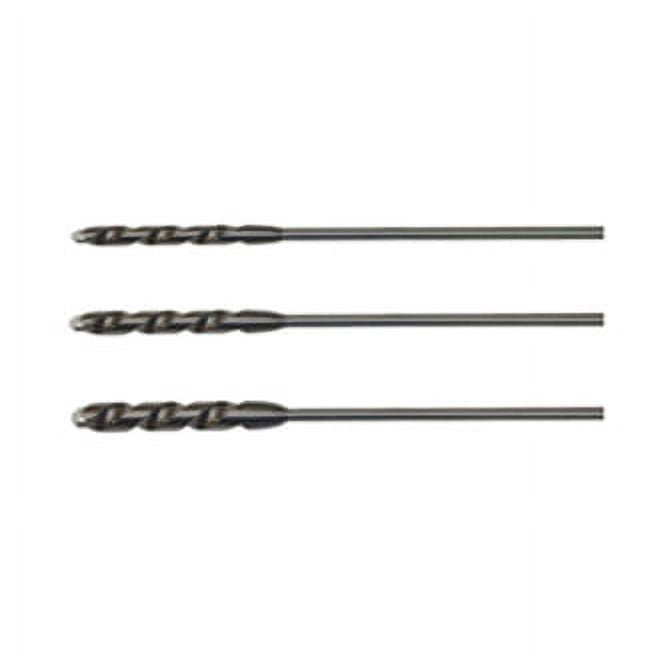 set of 3 drill bits on a white background