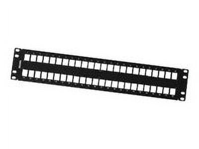 Belden AX103115 KeyConnect 48-Port Flat Patch Panel, 2U RMS, Black