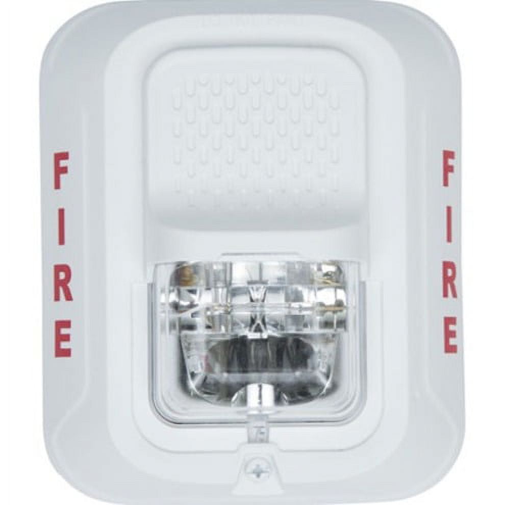 Fire alarm indicator with 'FIRE' text on a white background