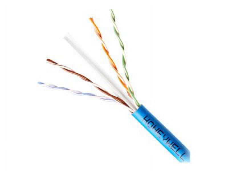 Genesis 50922106 CAT6 Plus Riser Cable, 23/4 Solid BC, Unshielded, UTP, CMR, FT4, Sunlight Resistant, 1000' (304.8m), Pull Box, Blue