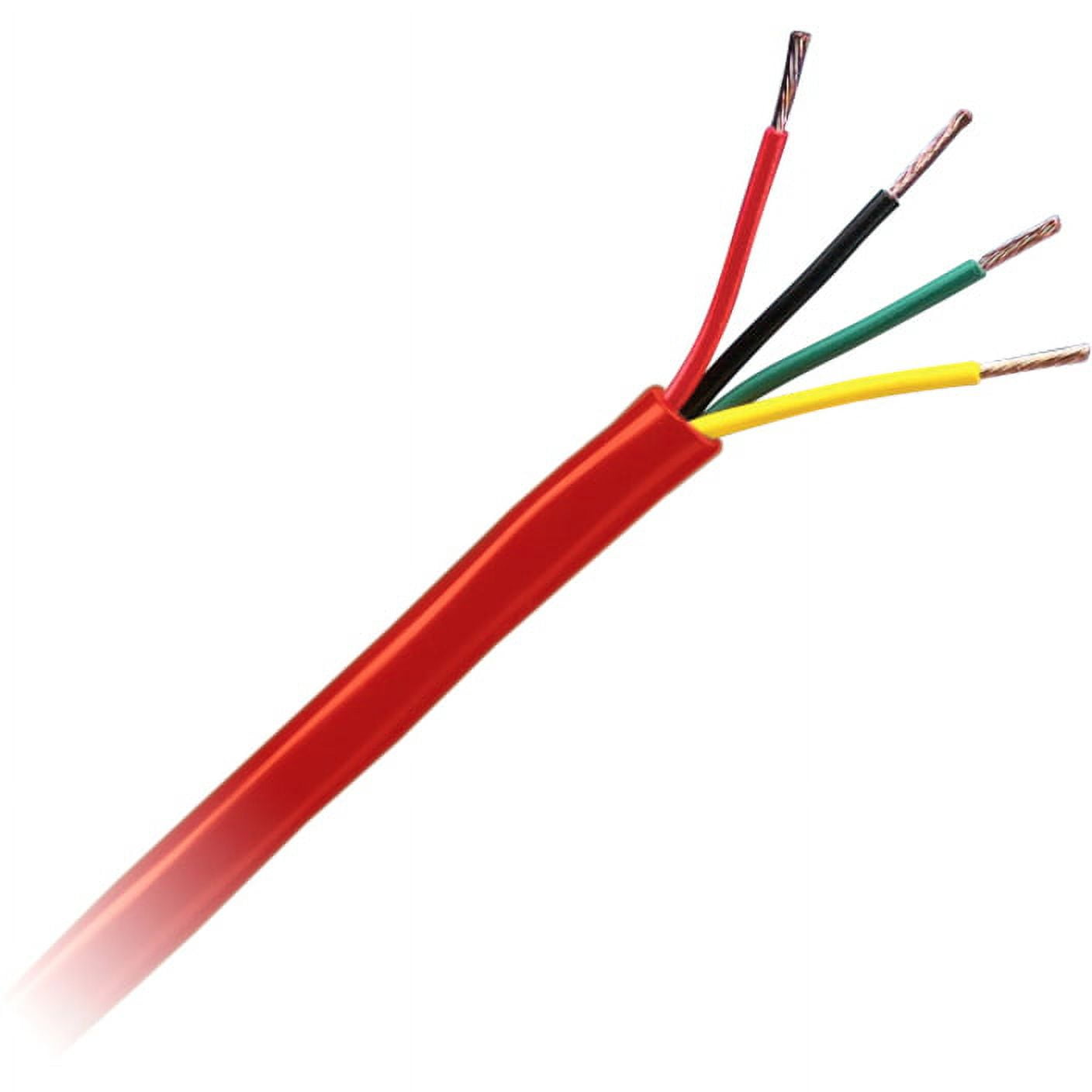 Genesis 43121004 16/4 Solid Riser Fire Alarm Cable, Unshielded, FPLR, CL3R, FT4, Sunlight Resistant, 1000' (304.8m), Reel, Red