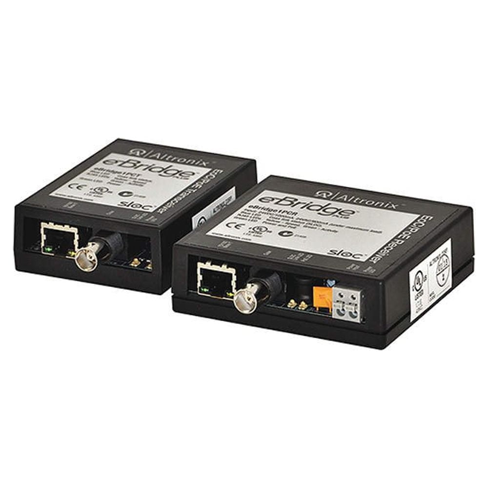 Two Altronix eBridge devices on a white background