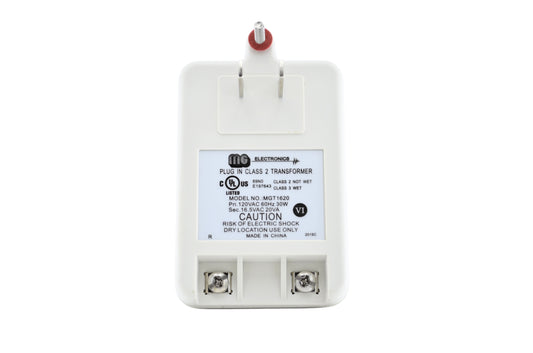 MG Electronics MGT-1620 16.5 VAC 20VA Class II Power Supply with Screw Terminal Output