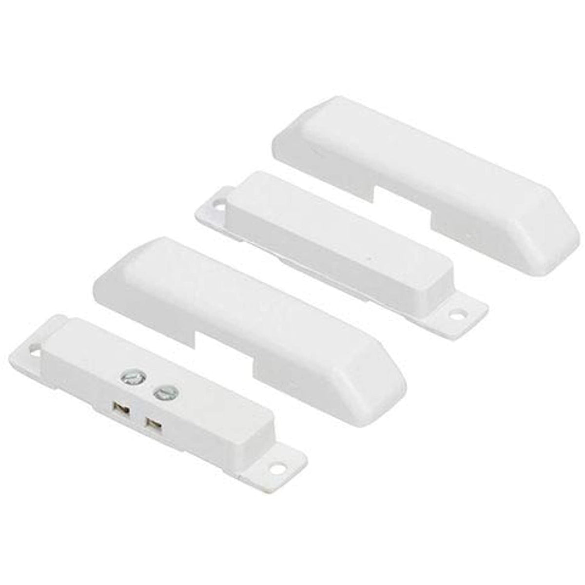 Set of white rectangular objects on a white background