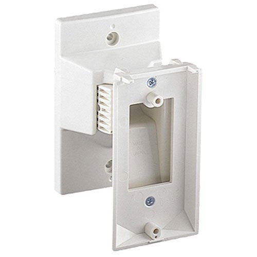 White wall plate with multiple sockets on a white background