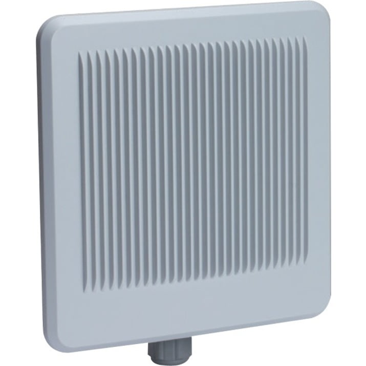 Rectangular electronic device with ribbed design on a white background