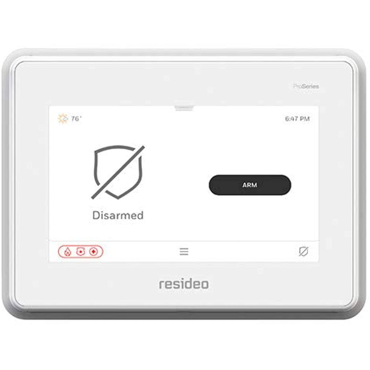 resideo branded security control panel on white background
