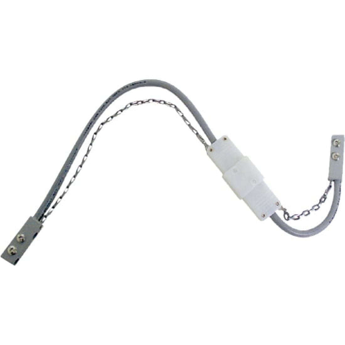Electrical cable with connectors on a white background
