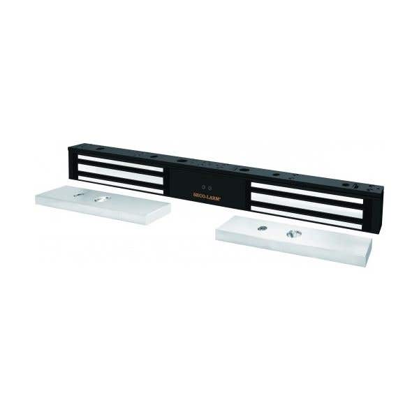 Seco-Larm E-941DB-600PQ 600lb Double Door Maglock with Bond Sensor and LED - Black