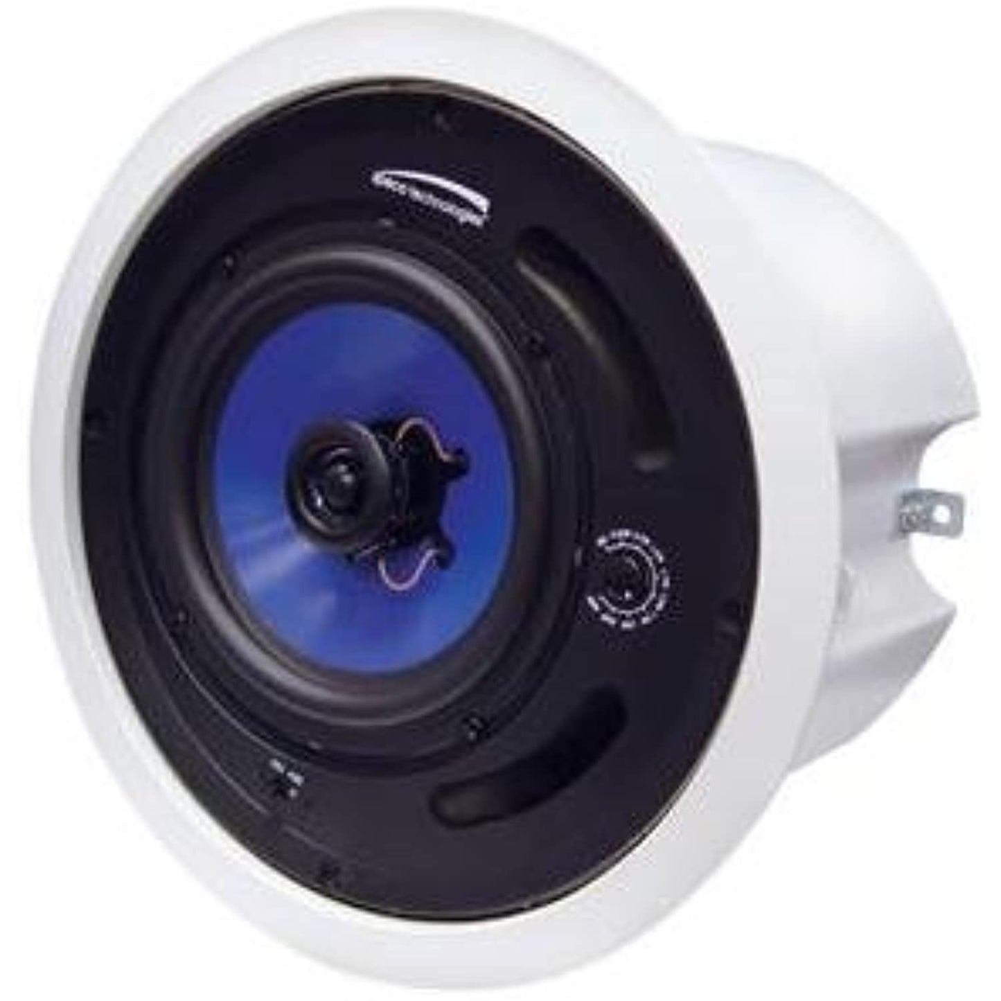 Speco SP6MAT MA Series 6.5" 25/70V Speaker, Commercial ABS Plastic Back Can, Off-White
