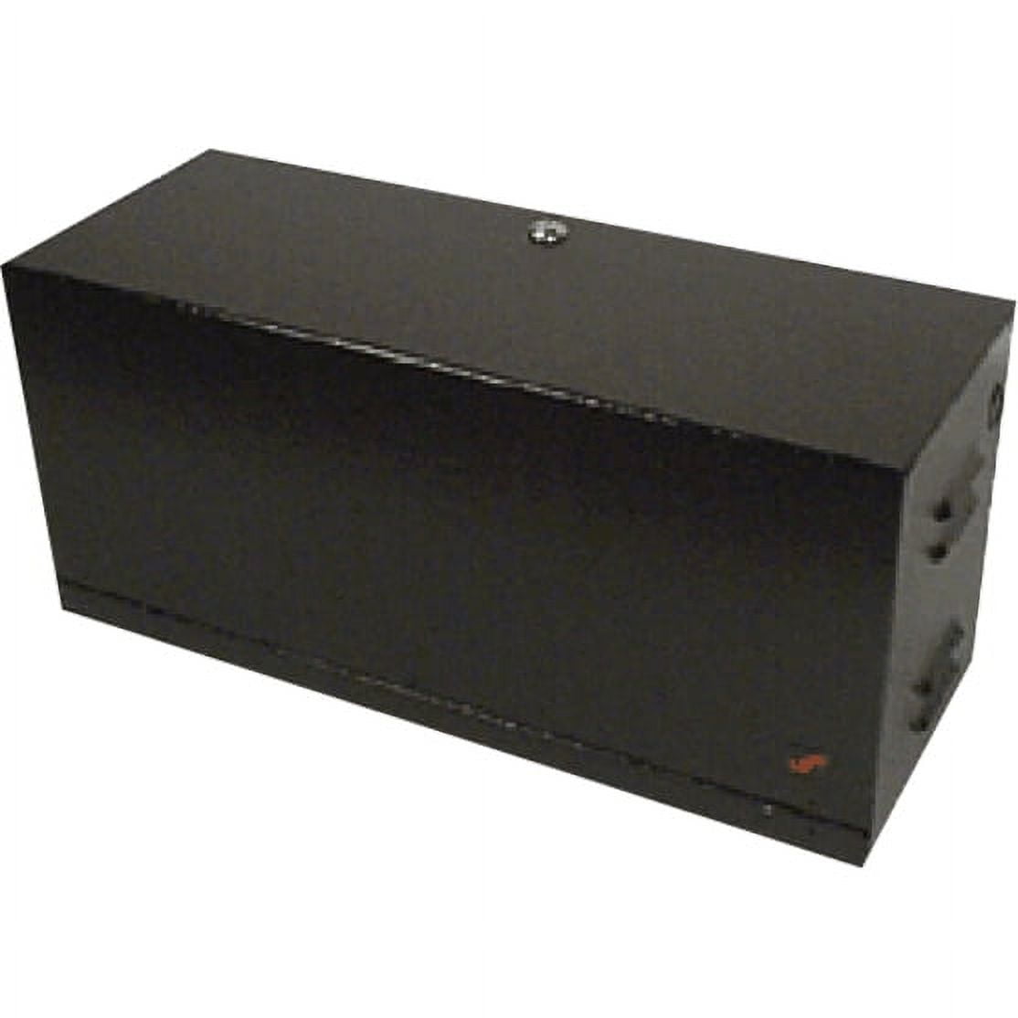 black metal cabinet on white background