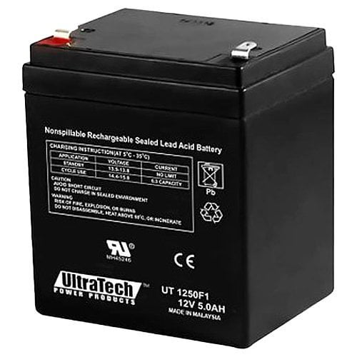 UltraTech UT1240/1250 F1 12V 5 Ah Sealed Lead Acid Alarm Battery UT-1250