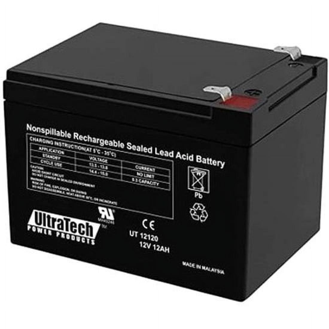 UltraTech IM-12120 12V 12AH Sealed Lead Acid Battery