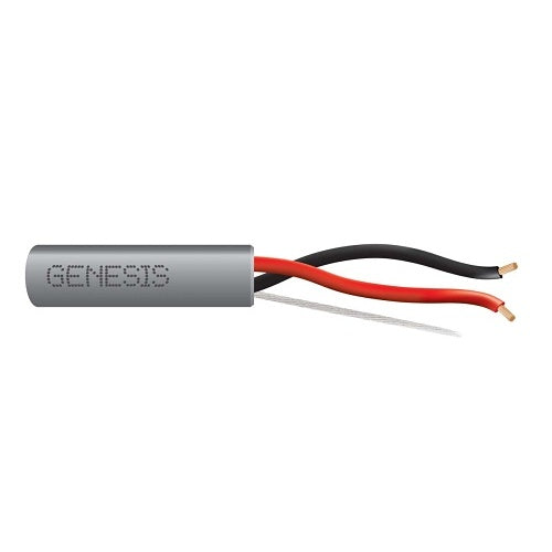 Genesis 21211009 16/2 Stranded Unshielded Cable, Riser, CMR, FT4, 1000' (304.8 m) Reel, Gray