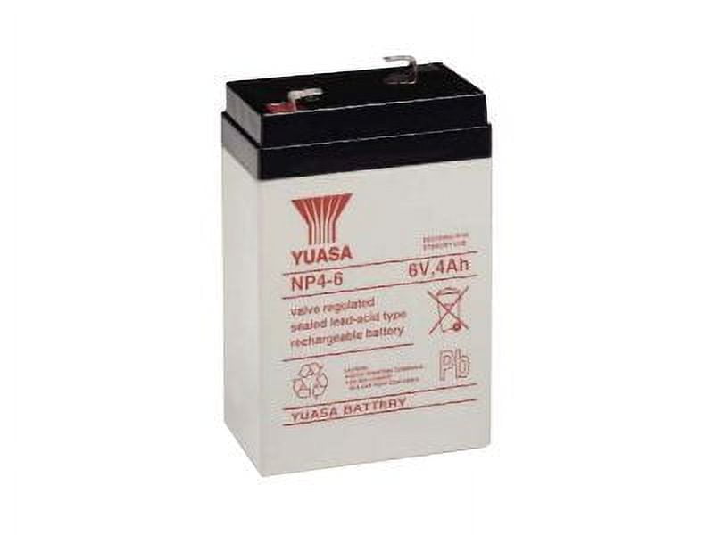 Yuasa NP4-6, 6V 4Ah Valve Regulated SLA Battery