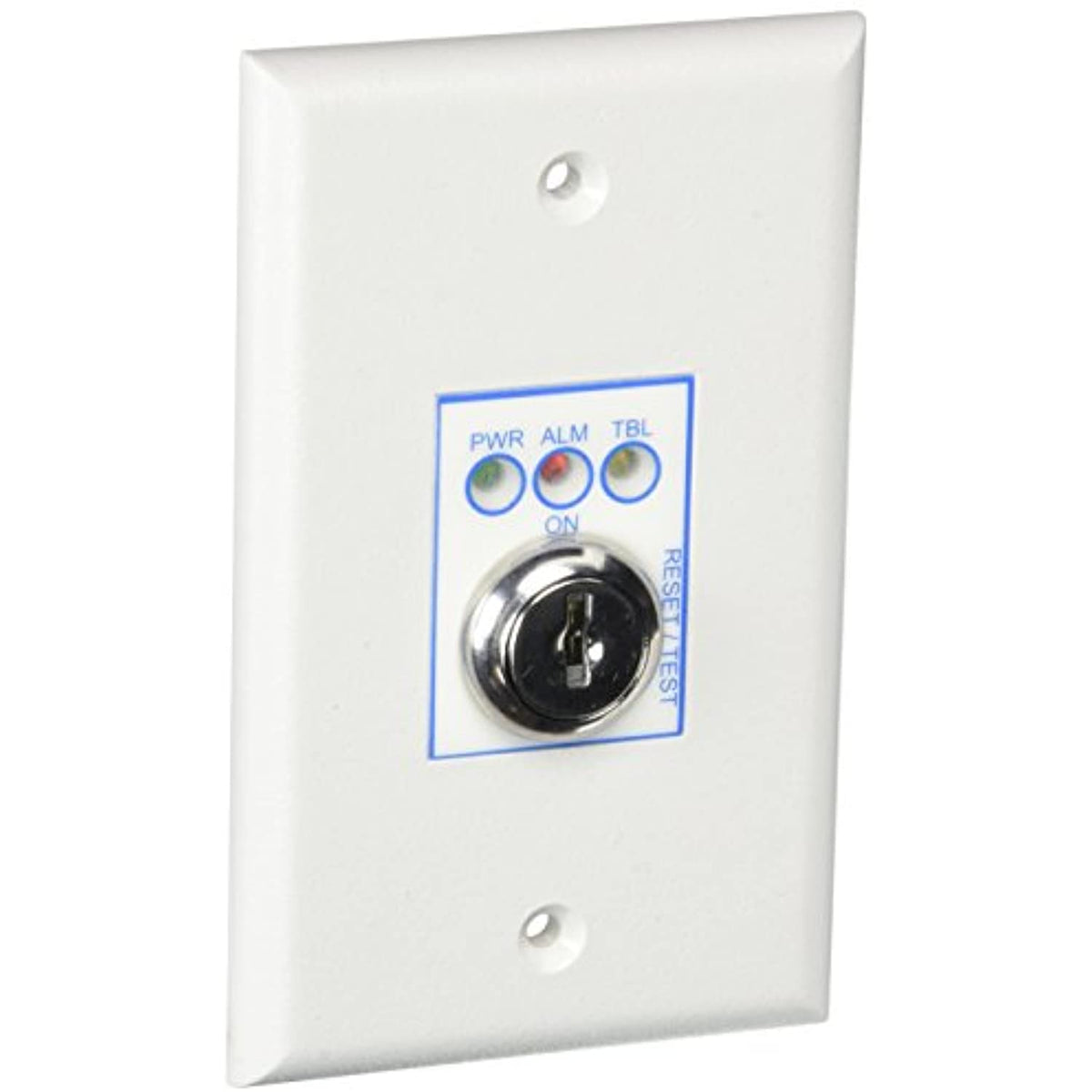 White wall plate with electronic components on a white background