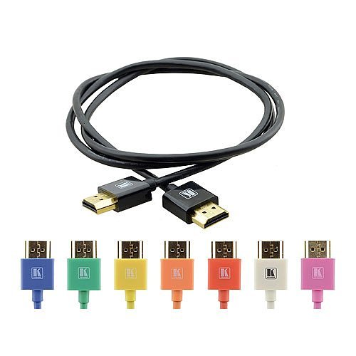 Kramer 97-0132006 C-HM/HM/PICO/BK-6 Ultra-Slim Flexible High-Speed HDMI Cable with Ethernet, 4K at 60Hz (4:4:4) Resolution, 6' (1.80m), Black