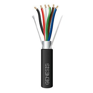 Genesis 32061108 22/6 Stranded Shielded Plenum Cable, CL3P, FPLP, CMP, FT6, 1000' (304.8m), REELEX Pull Box, Black